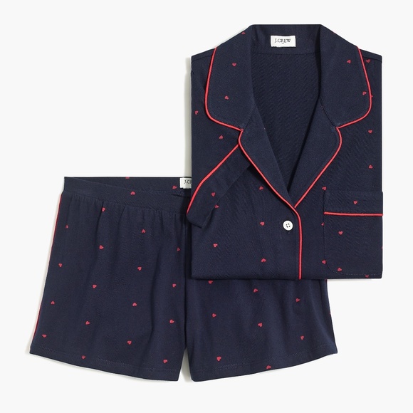 J. Crew Other - 🆕 J. Crew Short Sleeve top + Bottoms shorts Pajama Set Size S